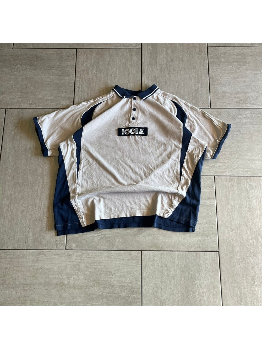 Joola Vintage Polo Shirt in XL Size with Blue and White Design